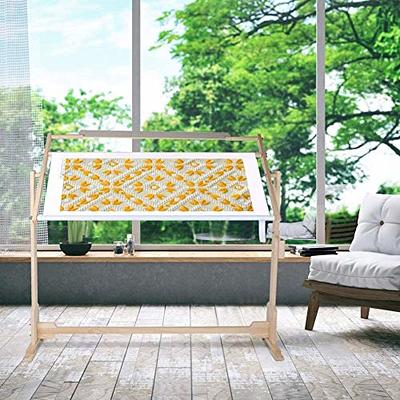 Wooden Embroidery Stand Adjustable Cross Stitch Holder Frame Rack Floor  Stand