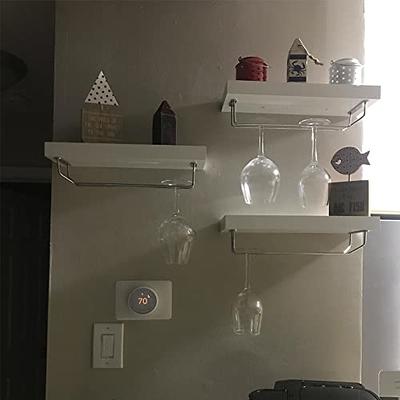 DZHJKIO Stemware Rack,Wire Hanging Rack,Under Cabinet Wine Glass