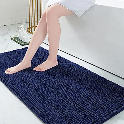 American Soft Linen Bath Rug, 20 in 34 in 100% Cotton Bath Mats Rugs for  Bathroom, Non Slip Washable Shaggy Form Area Rugs, Navy Blue Bath Rug -  Yahoo Shopping