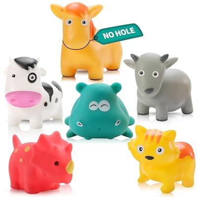 Water Bath Toys for Toddlers 1-3, Silicone Cute Animals Shape Toddler Bath  Toys Age 3 4 5, 6Pcs Safe and Clean Bath Fun Simple Toys