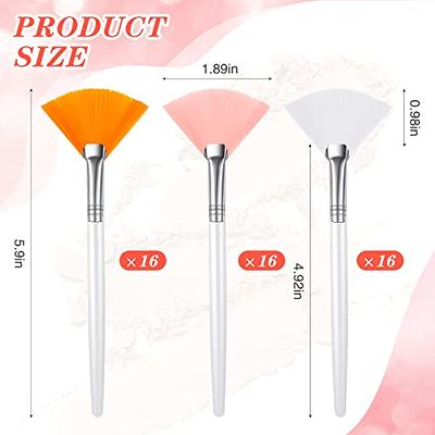 Fan Brushes Silicone Brushes for Facials, 4 Pcs Face Mask Applicator  Brushes Mak