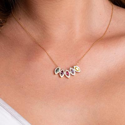 Birthstone Sterling Silver Necklace - Ellie Ellie