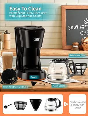 Gevi 5 Cups Small Coffee Maker, Compact Coffee Machine with Reusable  Filter, Warming Plate and Coffee Pot for Home and Office - Yahoo Shopping