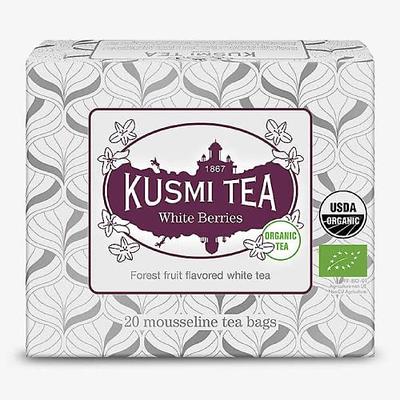 Kusmi Tea White Berries - 20 Muslin Tea Bags - Organic Blend of
