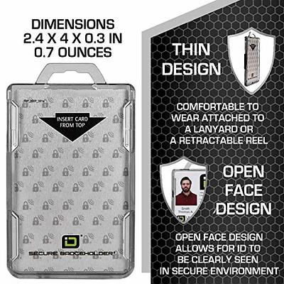 ID Stronghold - RFID Blocking Secure Badge Holder - Duolite 2 Card ID Holder  - Poly Carbonate - Heavy Duty Hard Plastic ID Badge Holder - USA Molded and  Assembled - FIPS 201 Approved - Clear - Yahoo Shopping