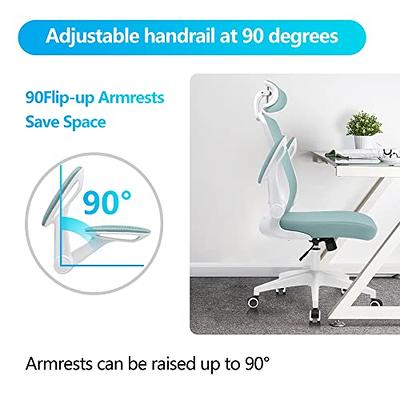 KERDOM Office Chair with Headrest and Adjustable Arms