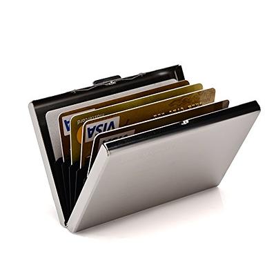 Yeaqee 6 Pcs Business Card Holder Aluminum Business Card Case Mini