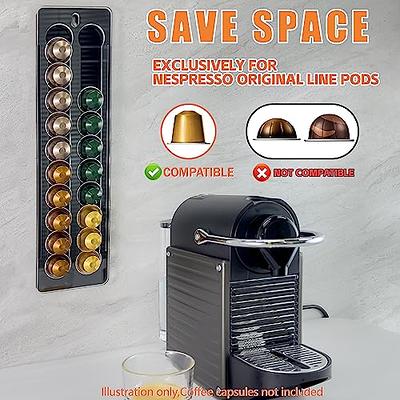 Wall-Mount Holder Coffee Pod Dispenser, Storage Organizer for Nespresso Pods