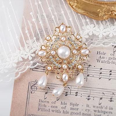 Small Crown Brooch pins for women fashion Rhinestone Gold Silver Wedding  Jewelry