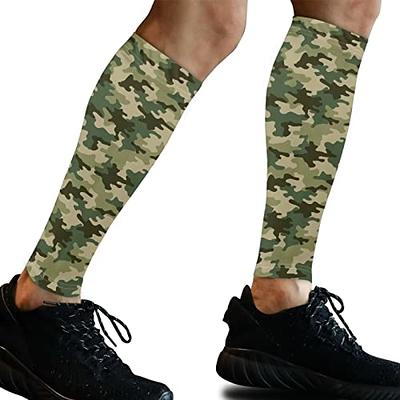 Belidome Basketball Leg Sleeves for Men with Green Camo Camouflage