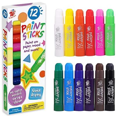 TBC The Best Crafts Paint Sticks,12 Classic Colors, Washable Paint,  Non-toxic, Tempera Paint Sticks for Kids and Students - Yahoo Shopping