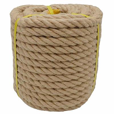 100 Feet Nautical Rope for Crafts, 6mm Thick Jute Twine (Brown)