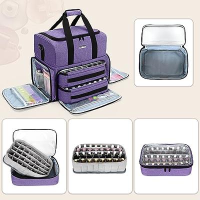 Nail Polish Organizer Bag Travel Nail Polish Carrying Case with Handle  Holds 30 Bottles (15ml) Double Layer Nail Tool Bag for Manicure Tools Pink  