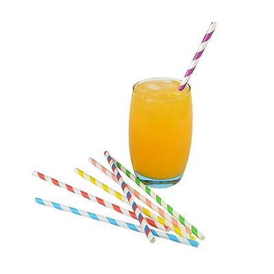 100 Red, Yellow, Green and Blue Striped Straws Primary Colors, Birthday  Party Supply, Baby Shower, Biodegradable Straws 