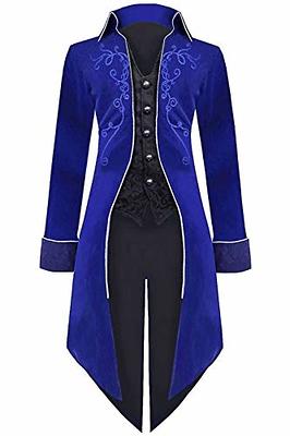 Medieval Steampunk Tailcoat Halloween Costumes for Men, Renaissance ...