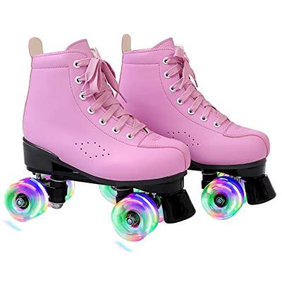 kelodo Roller Skates for Women and Men, PU Leather Double Row