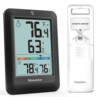 BAYGA Indoor Outdoor Thermometer Wireless Digital Hygrometer, High  Precision Temperature Humidity Gauge Monitor with 330ft Range Remote  Sensor, Backlight Room Thermometer with Outdoor Index - Yahoo Shopping