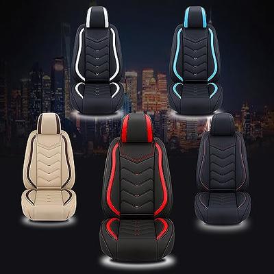 ZATOOTO 11PCS Universal Luxury Car Automobiles Seat Covers + 2 Seat  Supports Leather Ice silk Black Beige Orange Car Acc…