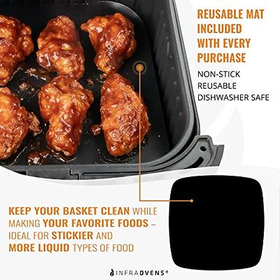 Reusable Air Fryer Liners,100% Food-Grade Silicone,Air Fryer Accessories  For GOURMIA, POWER XL, GOWISE, PHILIPS, ULTREAN,(8-Inch 