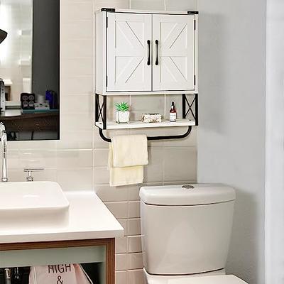 Storage Cabinet, Farmhouse Bathroom Cabinet Organizer W/Adjustable