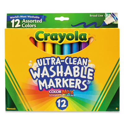 Crayola Classic Kid's Markers, Broad Point, Assorted, 8/Pack (58-7808)