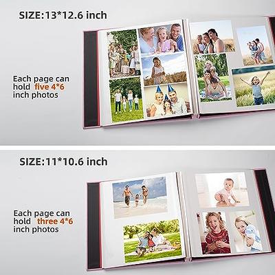 Vienrose Large Photo Album Self Adhesive for 4x6 8x10 Pictures Linen Scrapbook Album DIY 40 Blank Pages with A Metallic Pen