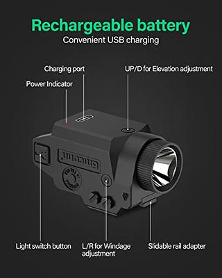  Gmconn Pistol Flashlight Green Laser White LED Light