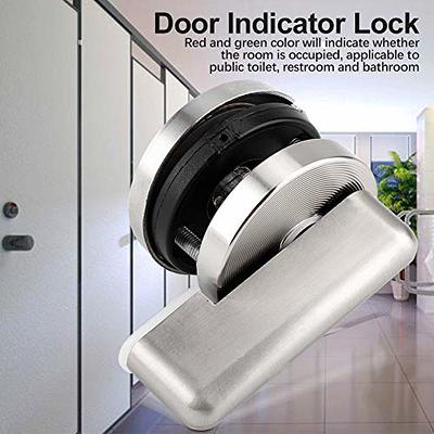 Latch Indicating Lock, Stainless Steel Door Lock Bathroom Toilet Door Lock  for Privacy Bolt Door Lock Vacant Engaged Screws Bathroom Toilet