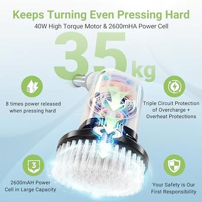 Handheld Power Scrubber with 4 Replaceable Brush Heads $50.99