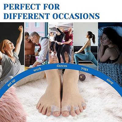 Toe Separators, Spacers, and Correctors for Men and Women - Bunion Pads,  Yoga Toes, Hammer Toe Corrector (Blue)