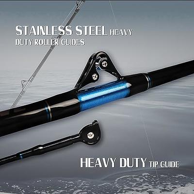 Stainless Steel Fishing Roller Guide Tip Top Fishing Pole Rod for Sea Boat  Fishing Trolling, Black