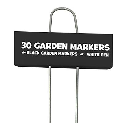 Hapinest 30 Pack White Metal Garden Marker Plant Labels with Black Paint  Pen - Yahoo Shopping