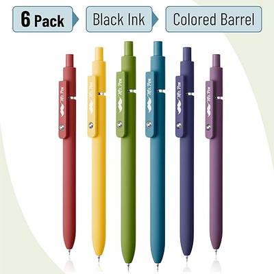 Mr. Pen- Retractable Gel Pens, 6 Pack, Vintage Color Barrels, Black Gel Pens,  Fast Dry, Gel