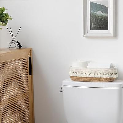 Oval toilet paper basket. Bathroom storage basket. Toilet ta - Inspire  Uplift