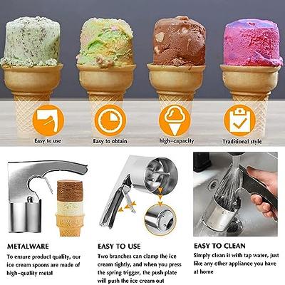 Cheap Big Volume Stainless Steel Ice Cream Scoop with Trigger Easy