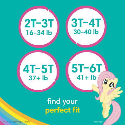 66ct Size 3T-4T Pampers Easy Ups Training Pants Underwear Girls My Little  Pony