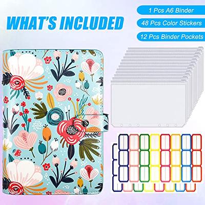  Budget Binder with Zipper Envelopes A6 Money Organizer for  Cash PU Glitter Leather Money Saving Binder with 8pcs Cash Envelopes for  Budgeting,18pcs Budget Sheets,24pcs Stickers,Budget Planner Wallet : Office  Products