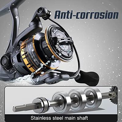 Lightweight Spinning Reel with 13+1 Stainless Steel BB, Carbon Fiber,Ultra  Smooth Spinning Fishing Reel with 5.2:1 Gear Ratio, Powerful Fishing Reel