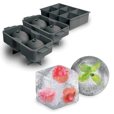 VEVOR Skull Ice Cube Tray, 4-Grid Skull Ice Ball Maker, Flexible