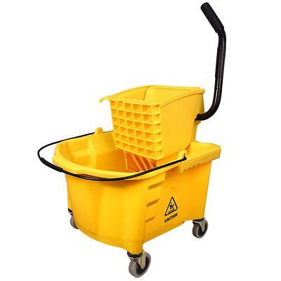 26 Quart Mop Bucket with Side-Press Wringer, Yellow