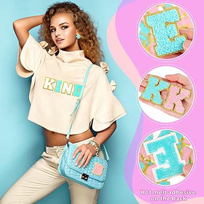 104 Pcs Chenille Letter Patches Iron on Letters Varsity Letter