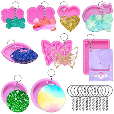 2 Set of Mushroom Keychain Resin Mold Silicone Molds Epoxy Resin 15 Kinds  Mushroom Shaped Key Rings for Pendant with Hole Jewelry Keychain, DIY  Making