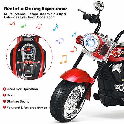 HONEY JOY Kids Motorcycle, 6V Battery Powered Toddler Chopper Motorbike Ride  On Toy w/Horn & Headlight, Foot Pedal, 3-Wheel Mini Electric Motorcycle for  Kids, Gift for Boys Girls(Red) - Yahoo Shopping