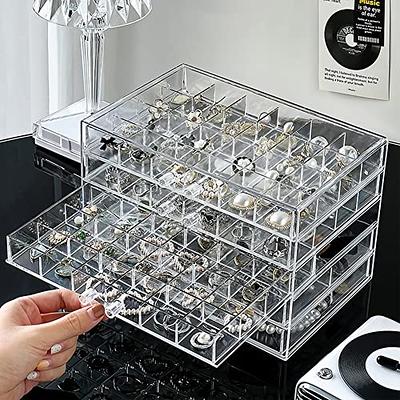 YUFONG Jewelry Boxes Earring Storage Box Organizer 5 Drawers Jewelry  Organizer Acrylic Jewelry Storage Box Holder Compartment Transparent  Display Storage Case Gift for Women Girls (84 Girds) - Yahoo Shopping
