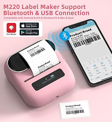 Phomemo Label Printer - M220 Label Maker, Bluetooth Mini Barcode Label  Printer, 3 Inch Wireless Portable Sticker Label Maker Machine for Mailing,  Storage, Address, Clothing, Home, Office,Pink - Yahoo Shopping