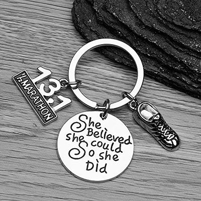 Runners Gifts Marathon Runner Keychain Inspirational Gift for