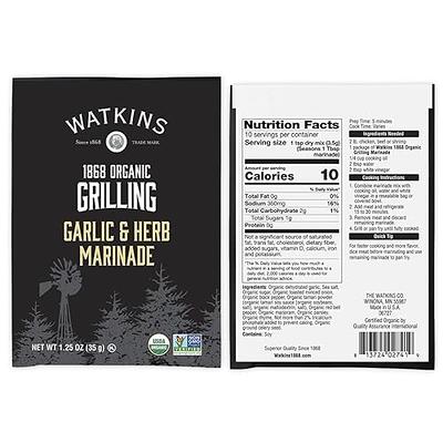 Watkins 1868 Organic Grilling Hamburger Seasoning