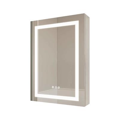 Renovators Supply Infinity x Corner Surface Wall Mount Stainless Steel Medicine Cabinet w/ Mirror