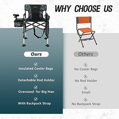 X Strike Fishing Chairs with Rod Holder Folding Ice Fishing Chair