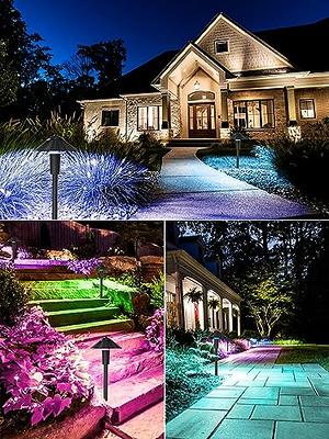 ZUCKEO LED Low Voltage Landscape Lights RGB Pathway Lights, 5W LED